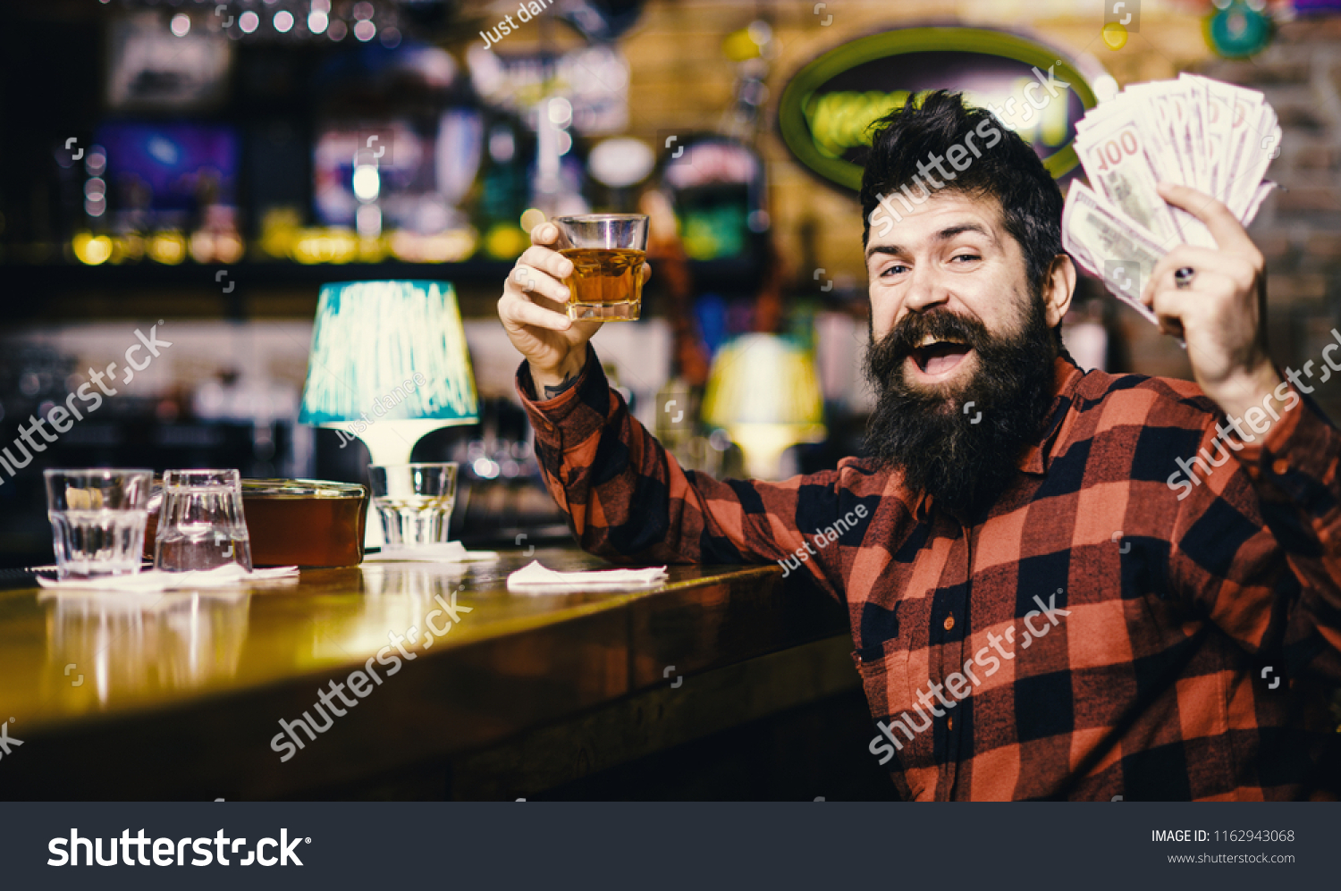 Alcohol Drinks Concept Man Drunk Face Stock Photo 1162943068 | Shutterstock