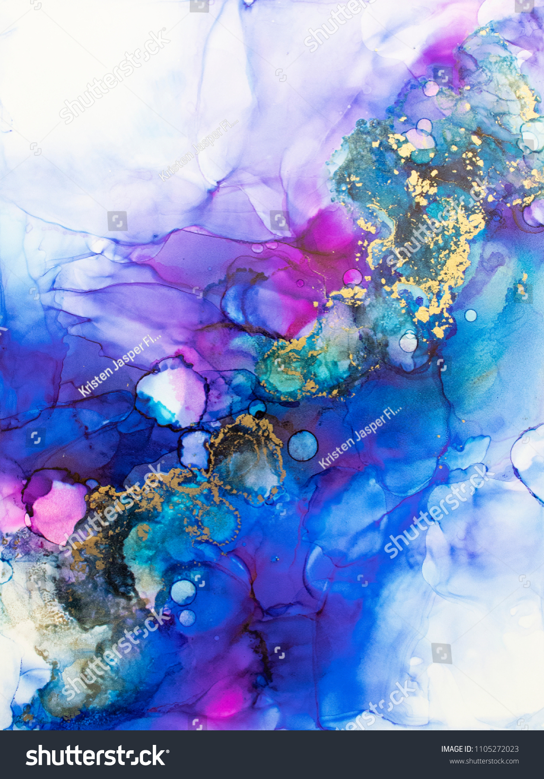 Alcohol Ink Art Abstract Painting Alcohol 库存插图1105272023