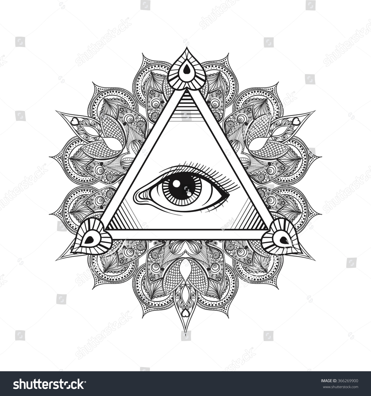 all seeing eye pyramid symbol tattoo stock illustration 366269900 all seeing eye pyramid symbol tattoo stock illustration 366269900