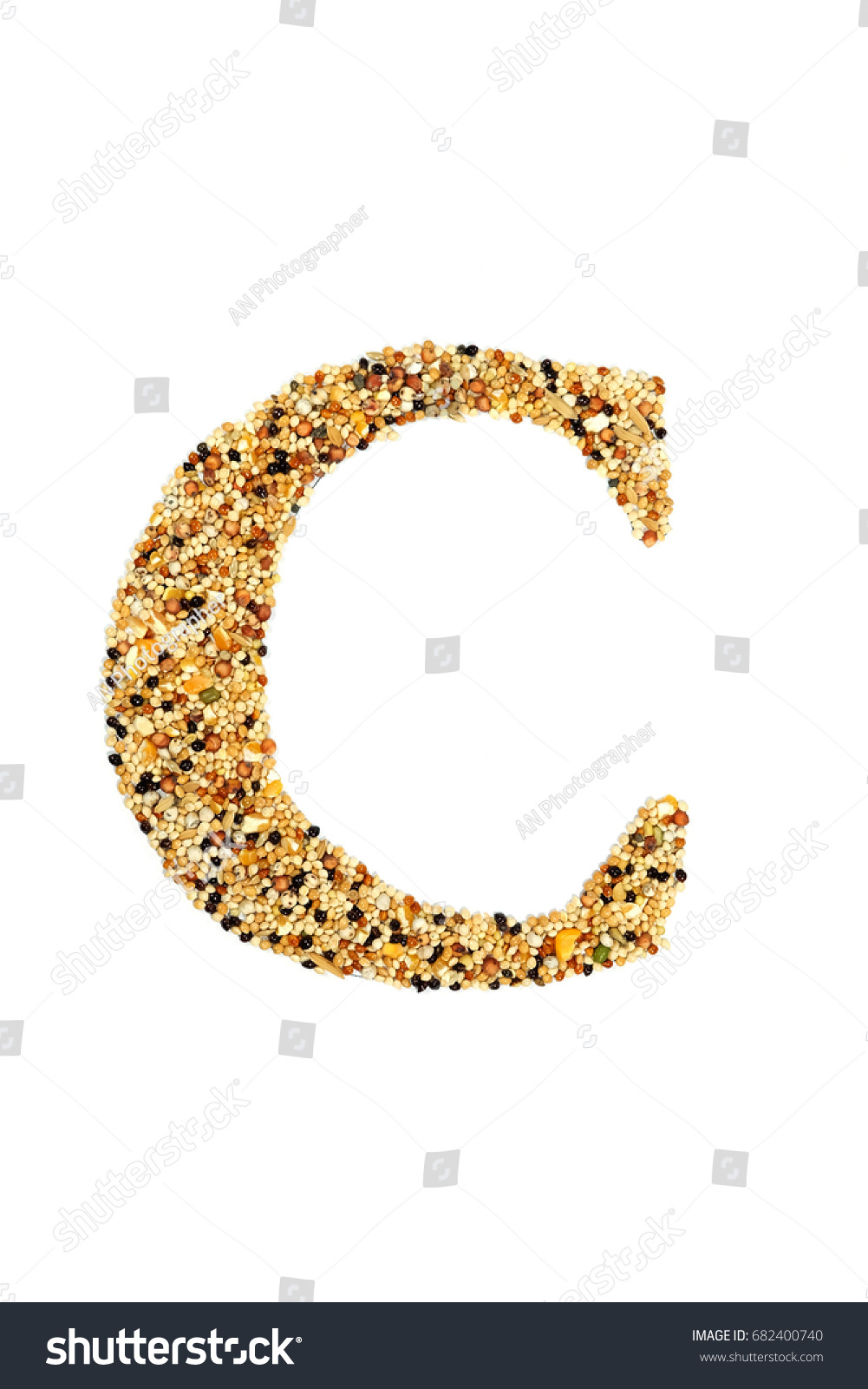 Alphabet C Made By Putting Grain Stock Photo 682400740 | Shutterstock