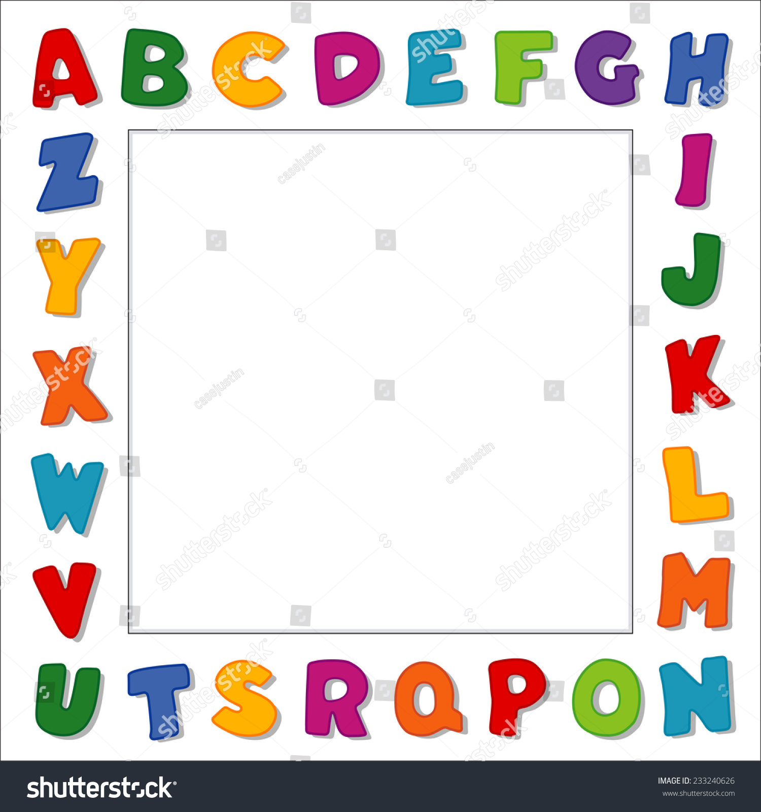 Alphabet Frame Original Design Multi Color Stock Illustration 233240626 ...