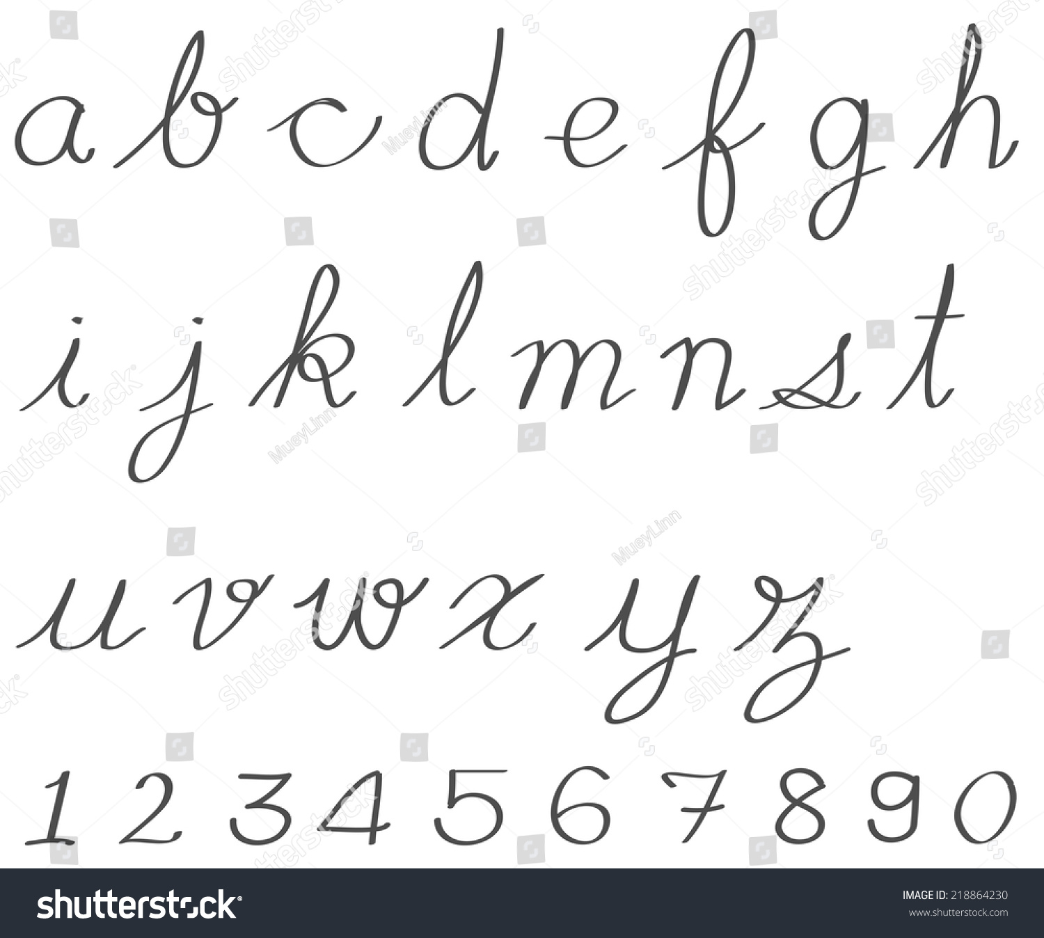 Alphabet Grey Stock Illustration 218864230