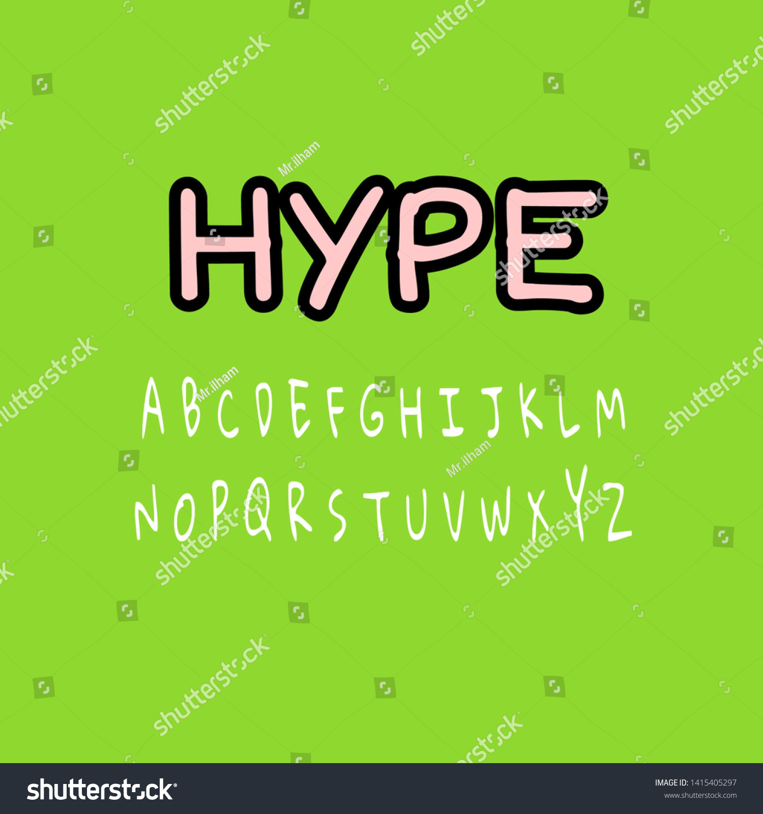 Alphabet Illustration Font Letters Abcdefghijklmnopqrstuvwxy Z Stock Illustration