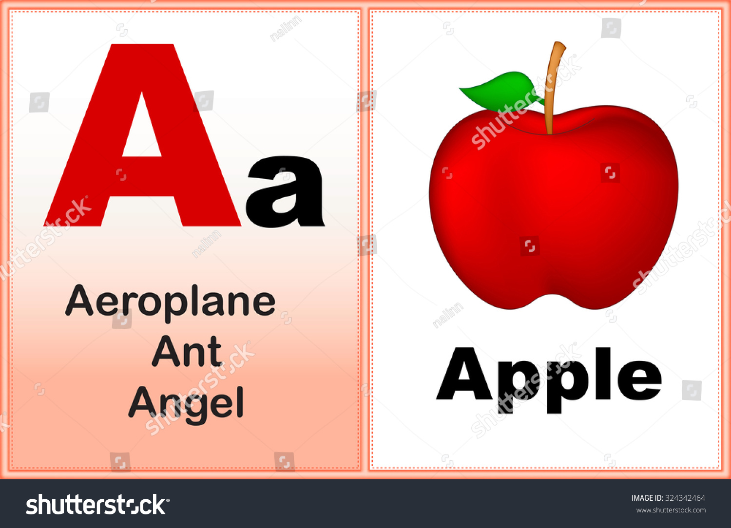 Alphabet Letter Clipart Few Similar Words Stock Illustration 324342464