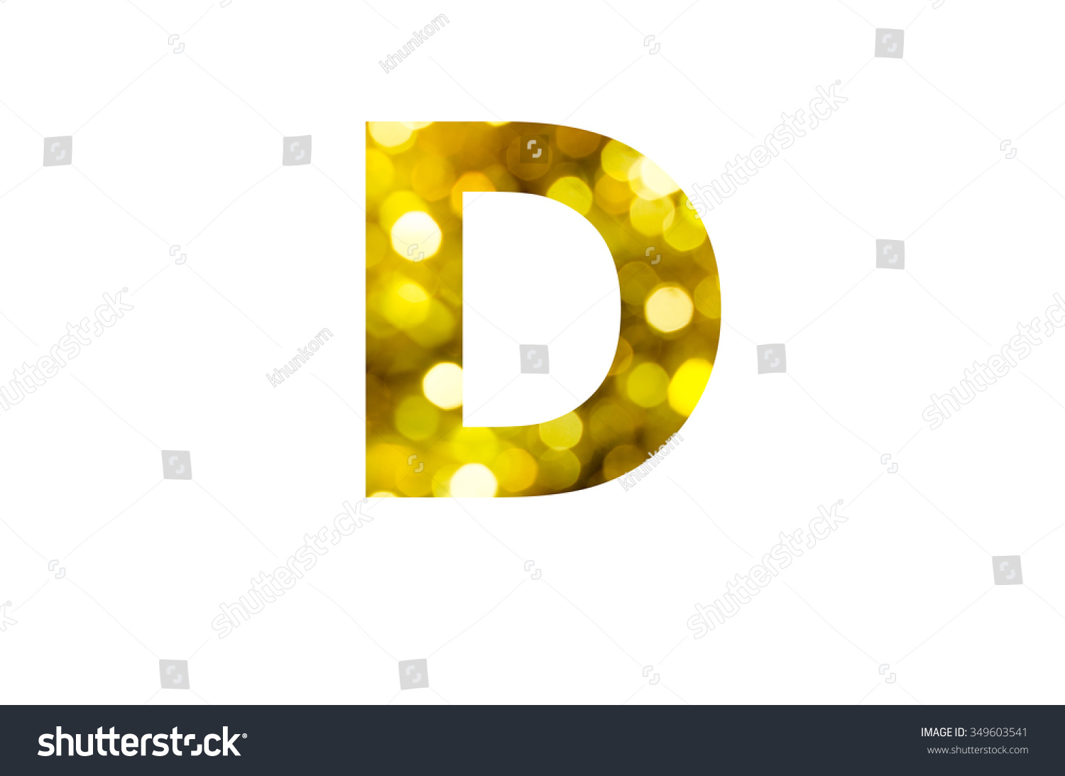 Alphabet Letter Symbol Bokeh Effect Yellow Stock Illustration 349603541 ...