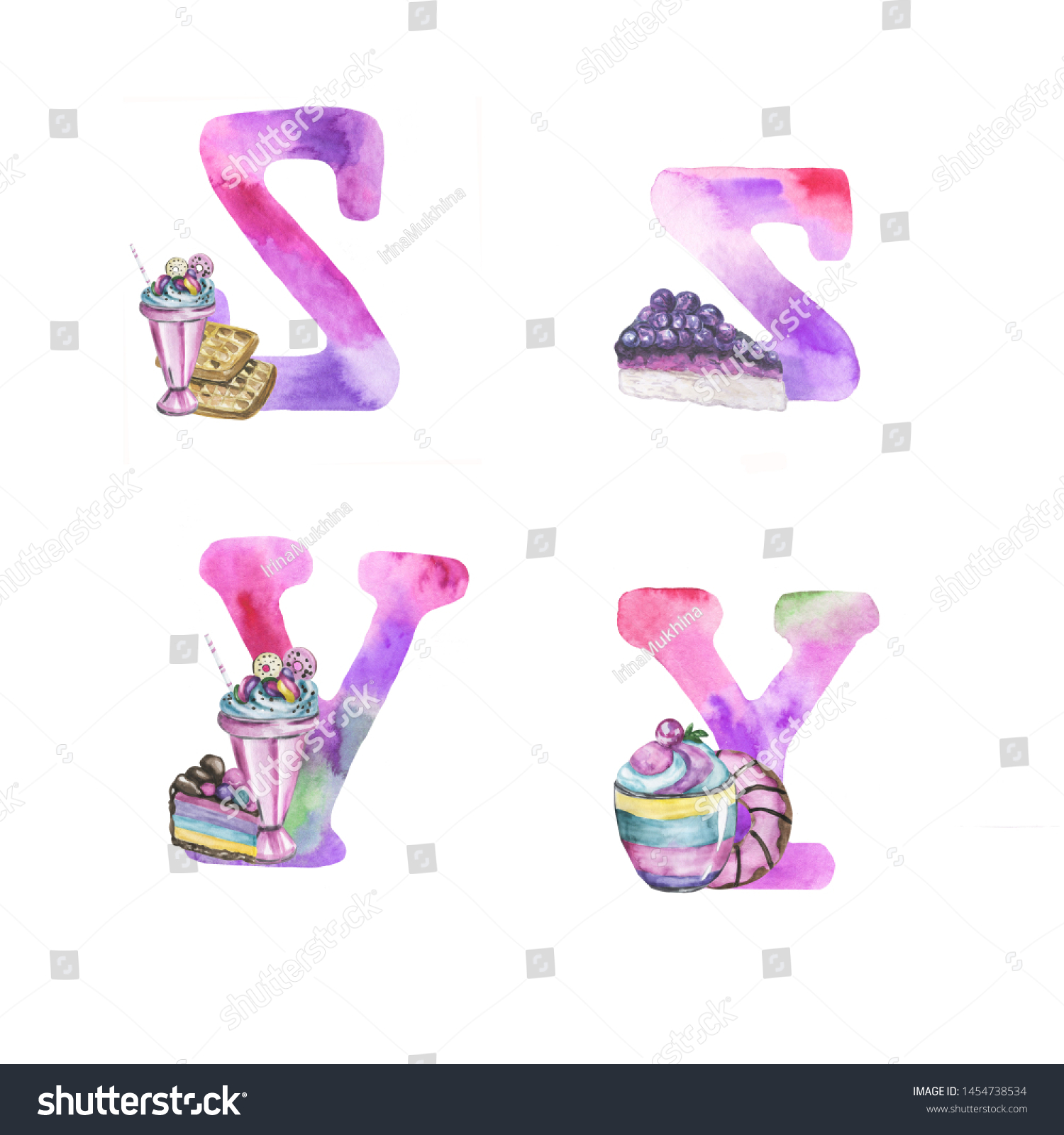 alphabet-letters-z-y-watercolor-illustration-stock-illustration