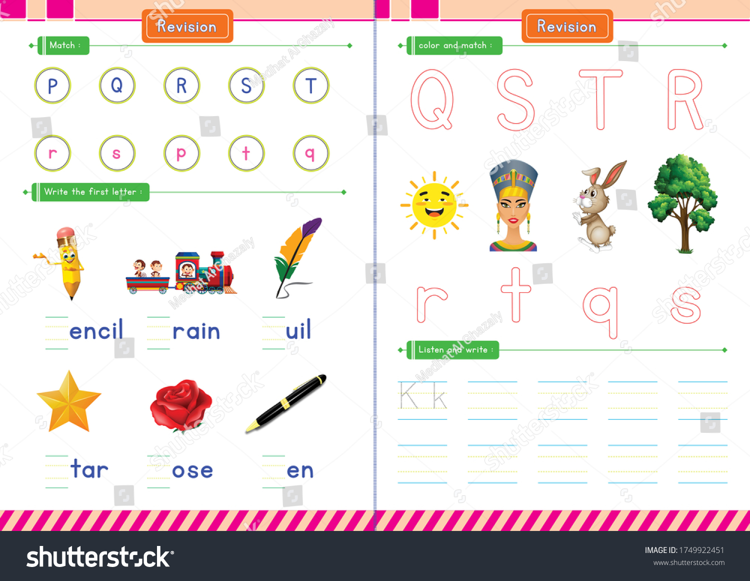 alphabet-review-activities-preschool-kindergarten-stock-illustration