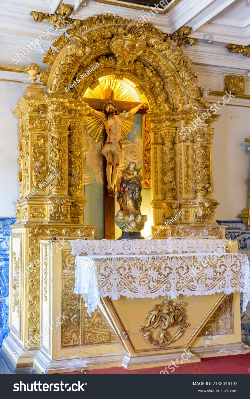 Altar Ancient Historic Baroque Church Gold Stock Photo 2138046193 ...