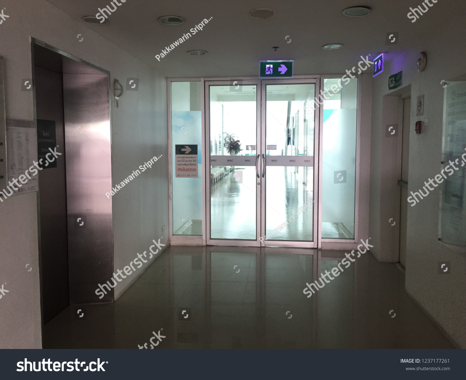 Alternative Fire Doors Required Instead Using Stock Photo