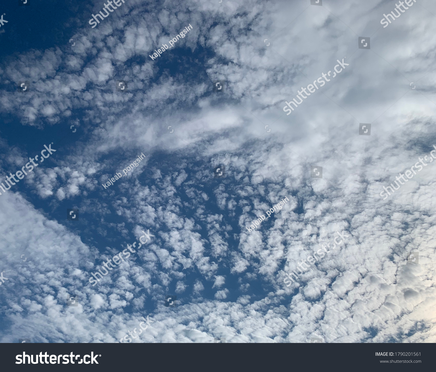 Altocumulus Stratiformis Clouds Form Broad Layers Stock Photo ...