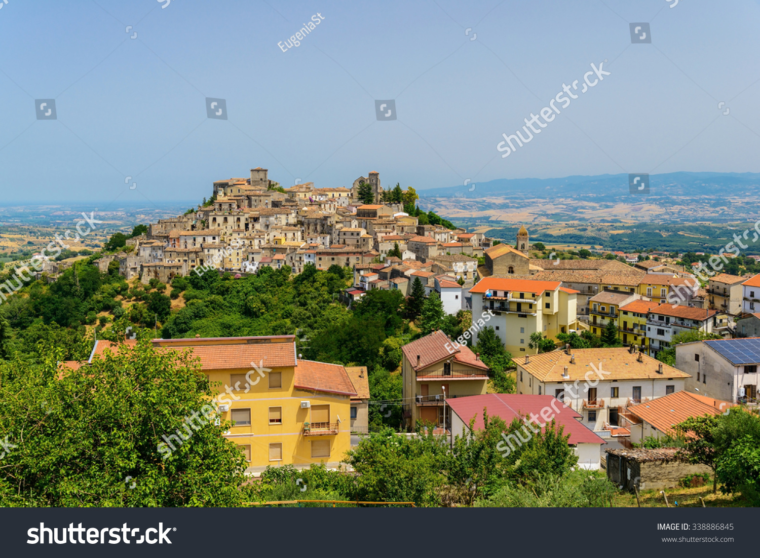 Altomonte And Its Surroundings On A Hot Summer Day, Cosenza, Calabria ...