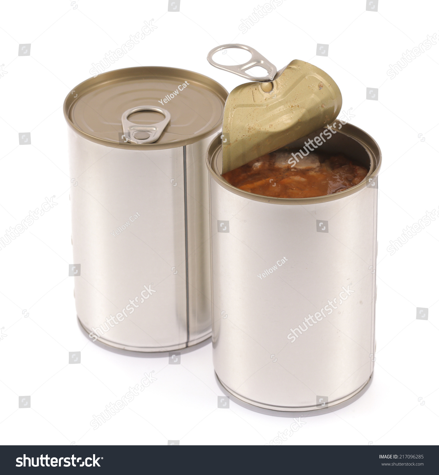 Aluminum,Canned Food Isolated On White Background Stock Photo 217096285 ...