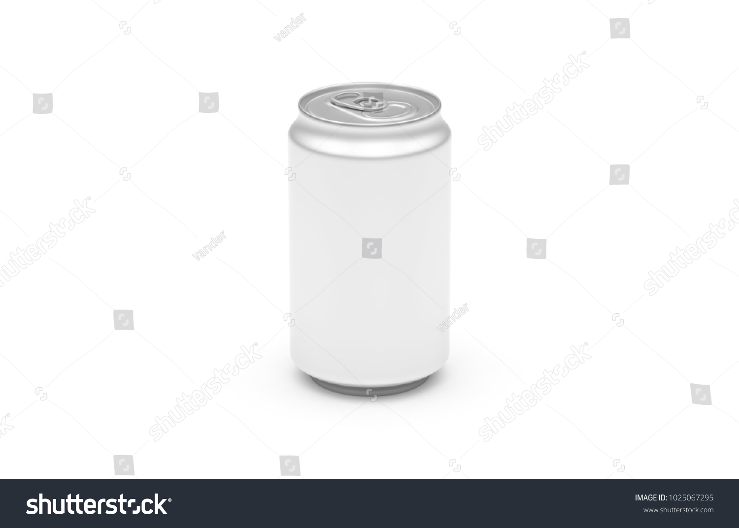 Aluminum White Can Mockup Isolated On Stock Illustration 1025067295