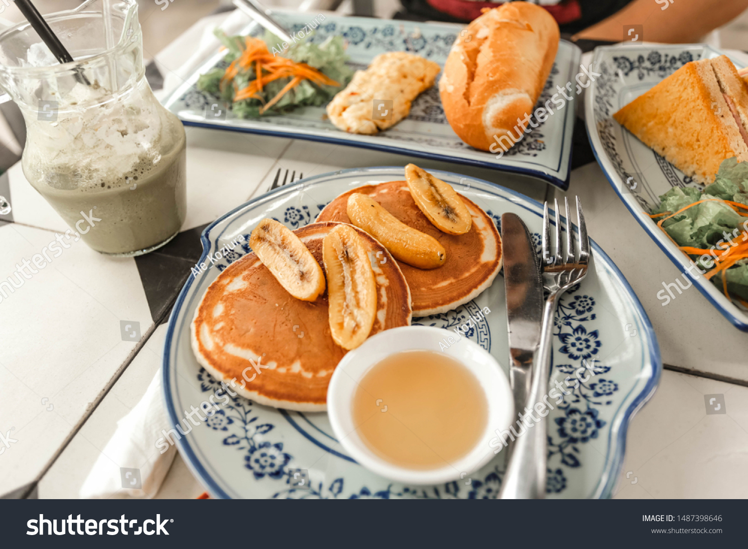 Amazing Colorful Breakfast Set Cafe Top Stock Photo Edit Now