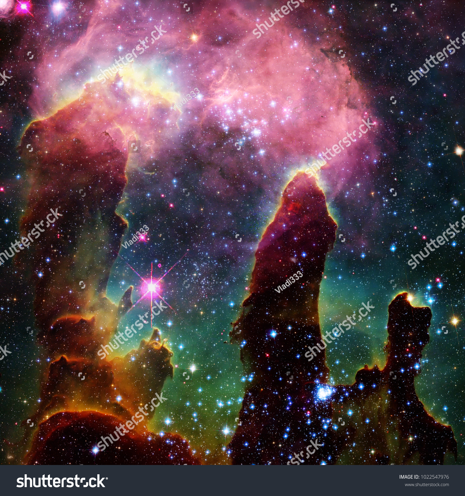 Amazing Galaxy Stars Nebula Gas Space Stock Photo Edit Now