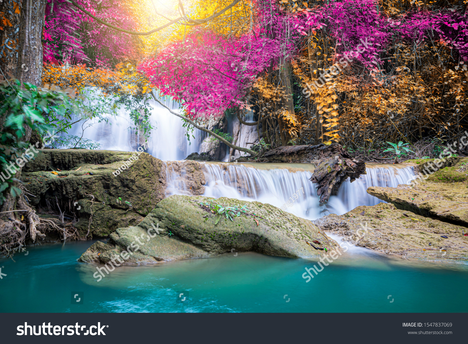 Parametre Sindsro Sightseeing Amazing Nature Beautiful Waterfall Colorful Autumn Stock Photo (Edit Now)  1547837069