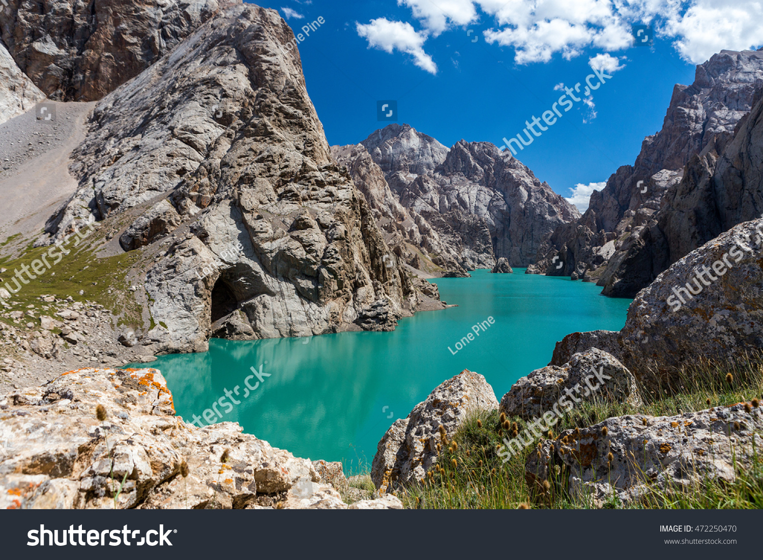 Amazing Mountain Lake Kelsuu Kyrgyzstan Stock Photo (Edit Now ...