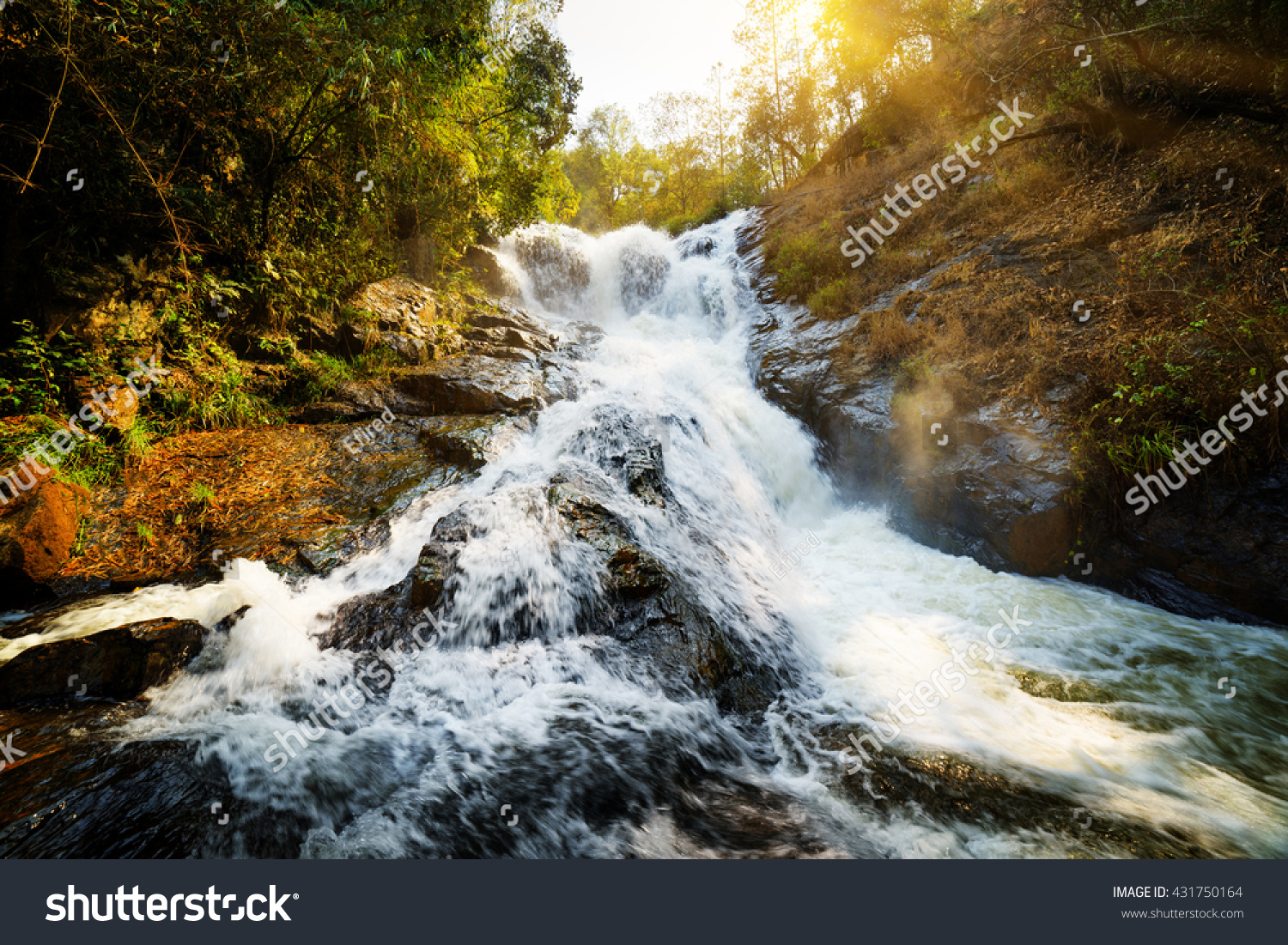Amazing View Natural Waterfall Crystal Clear Stock Photo Edit Now