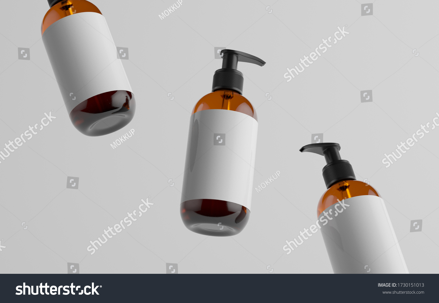 Download Amber Glass Pump Bottle Mockup Liquid Stock Illustration 1730151013