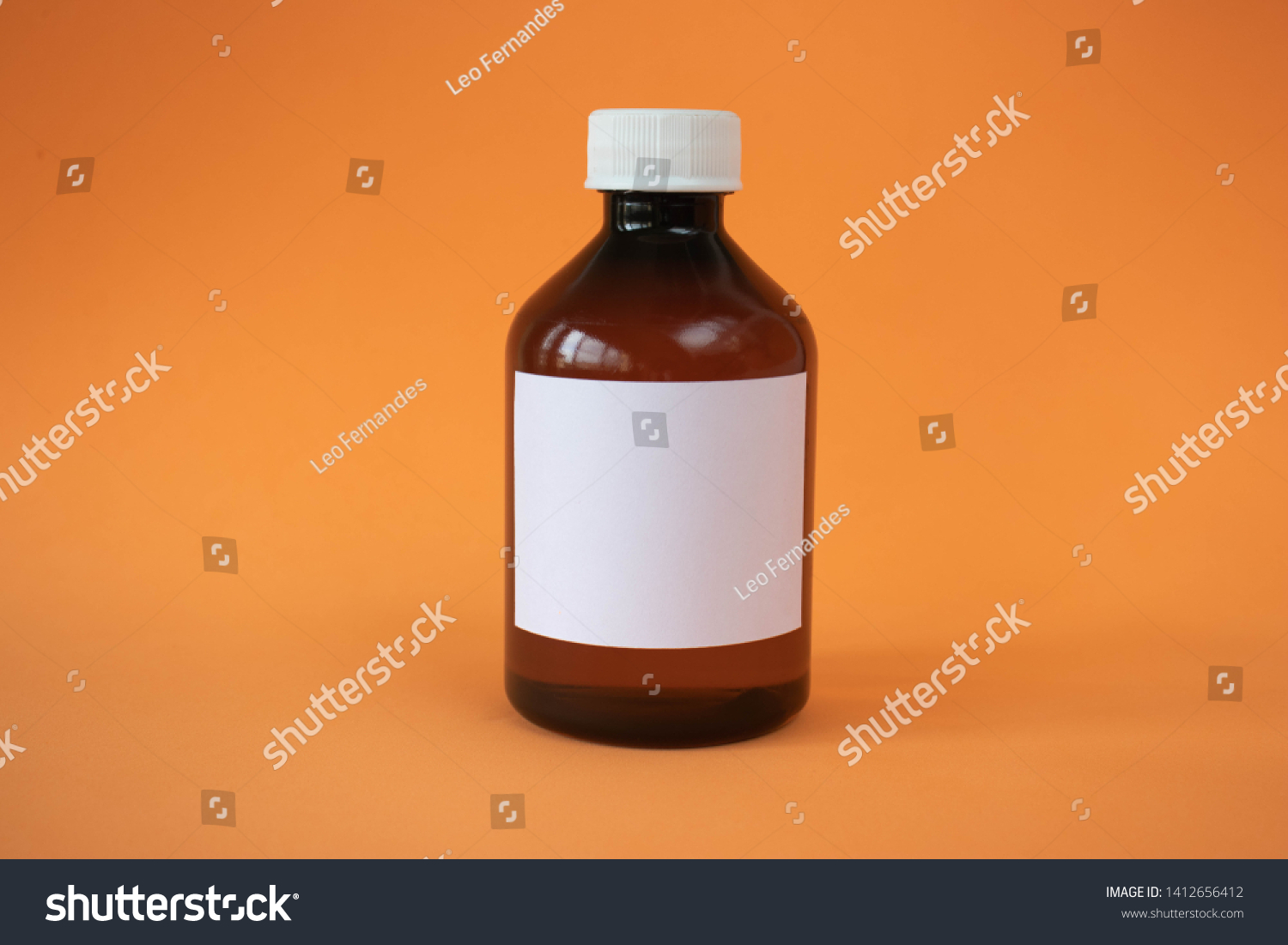 Download Amber Medicine Plastic Bottle On Orange Healthcare Medical Objects Stock Image Yellowimages Mockups