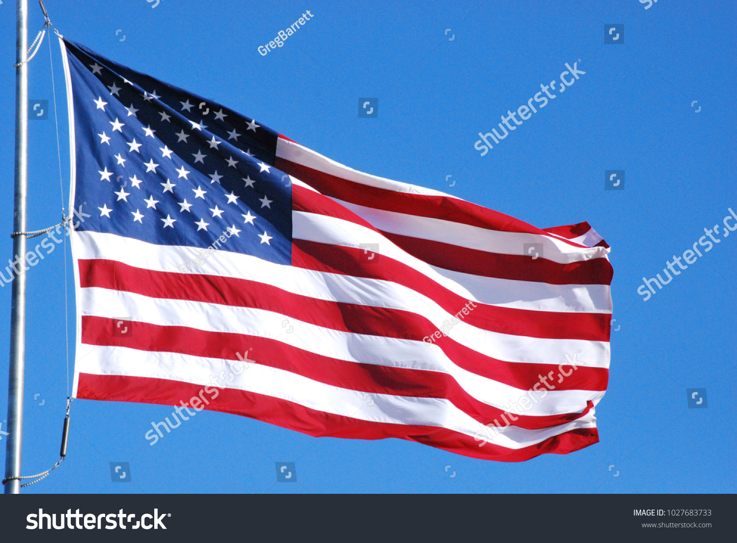 American Flag Flying Stock Photo 1027683733 | Shutterstock