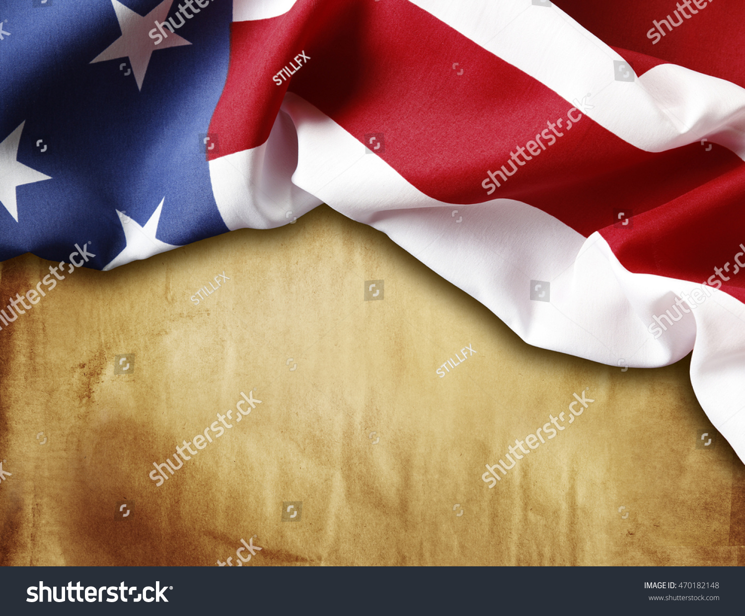 American Flag On Brown Background Stock Photo 470182148 : Shutterstock