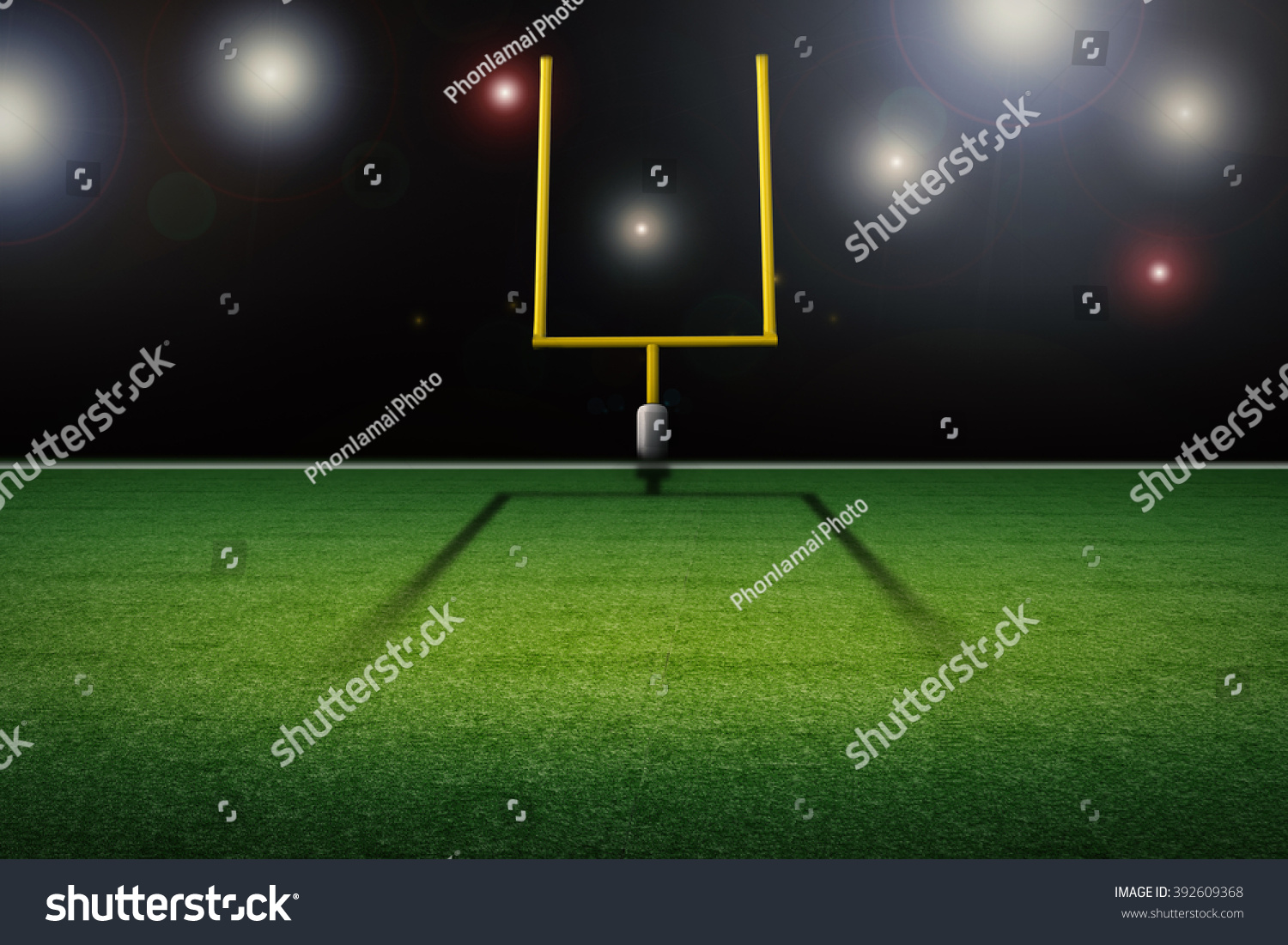 American Football Field Goal Post Stock Illustration 392609368