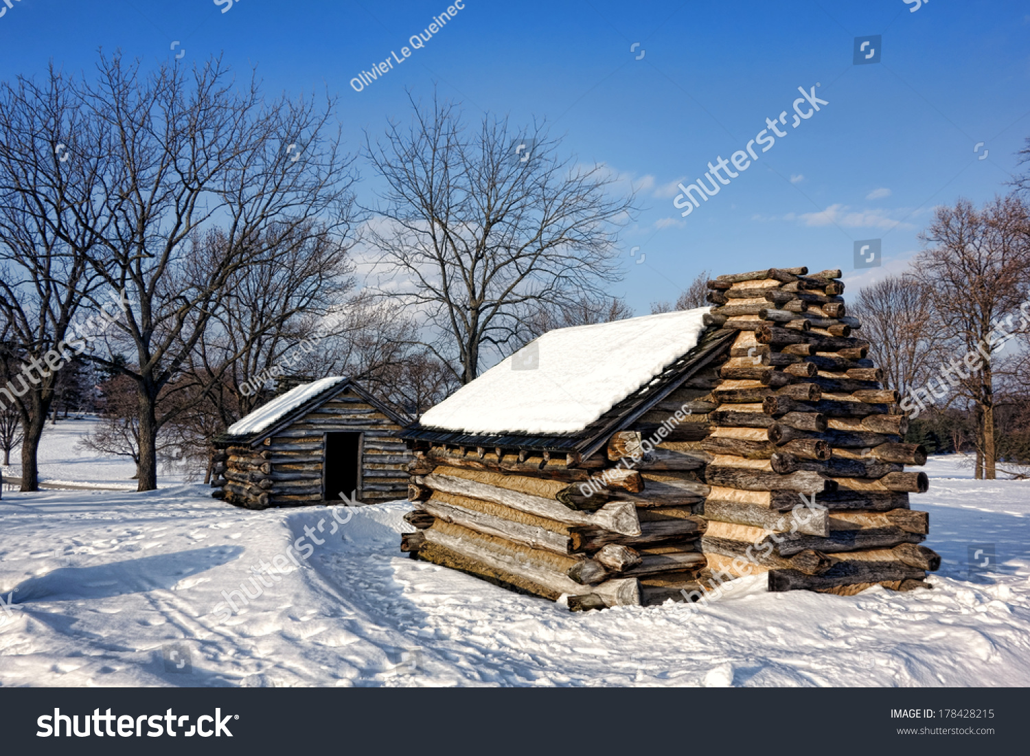 American Revolutionary War Soldier Housing Log Wood Cabins In ...