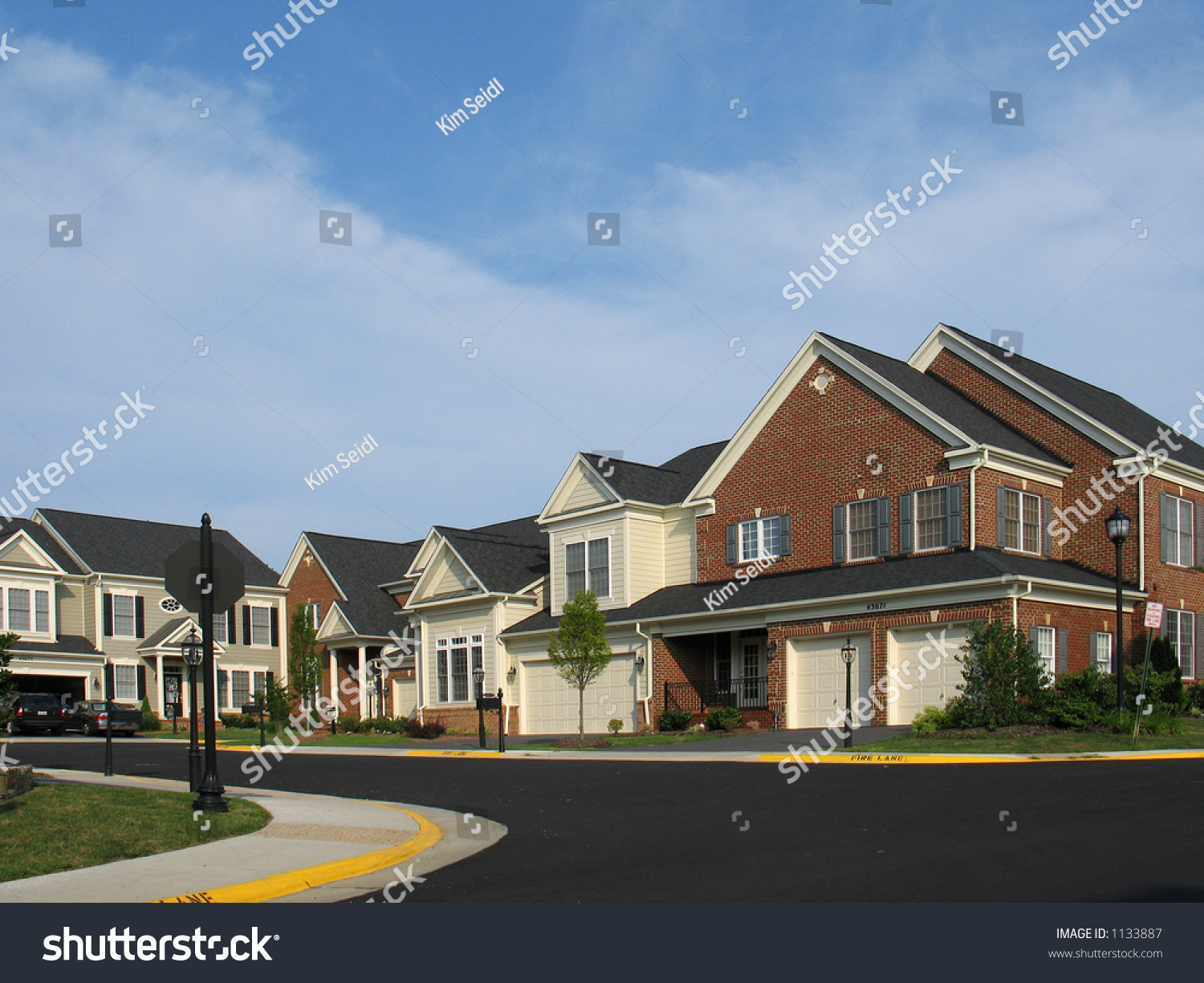 American Suburban Culdesac Stock Photo 1133887 | Shutterstock