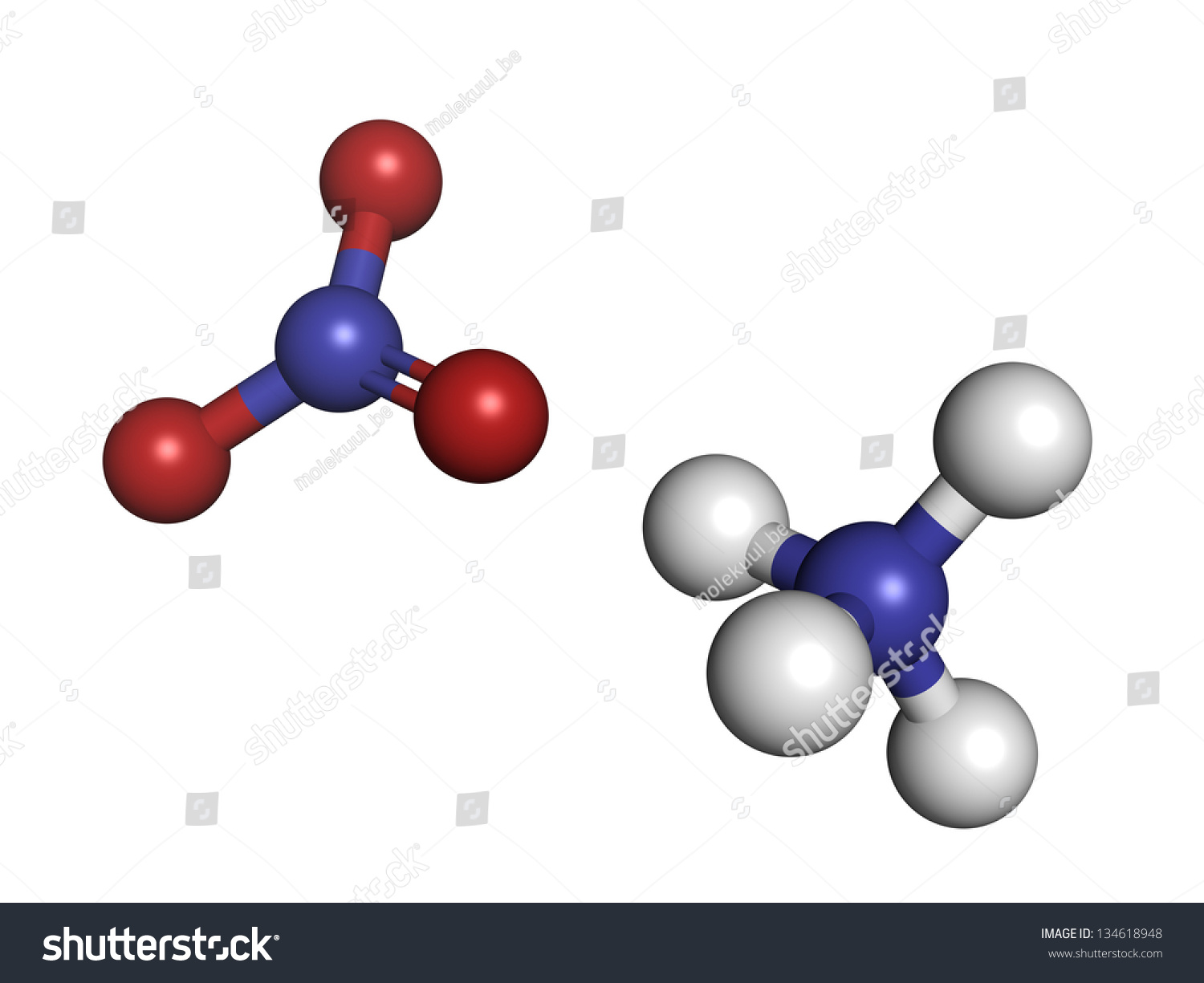 Ammonium Nitrate Fertilizer Molecular Model Ammonium Stock Illustration ...