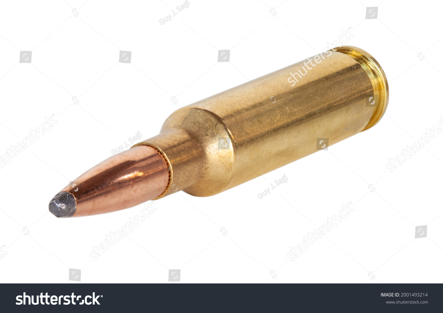 Ammunition High Powered Rifle Isolated On Stock Photo 2001493214 ...