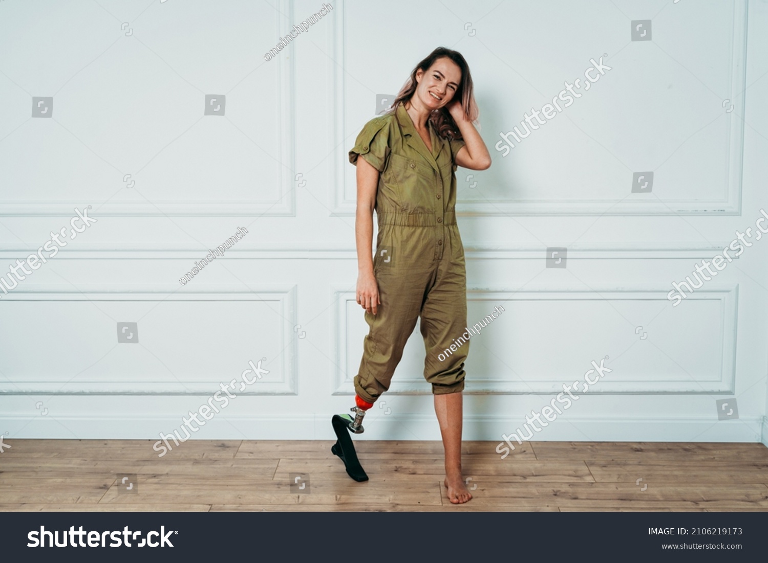 Amputated Woman Cinematic Image Beautiful Young Stock Photo 2106219173 ...