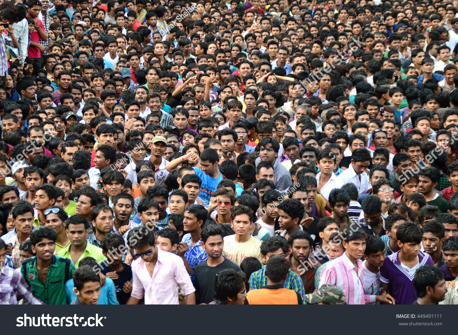 Amravati Maharashtra India August 24 Crowd Stock Photo 449491111 ...