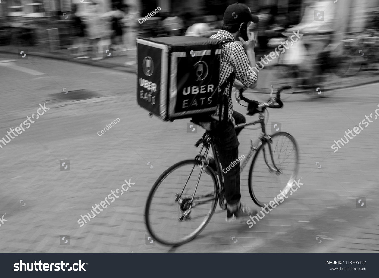 Amsterdam Netherlands June2018 Uber Eats Delivery Stock Photo 