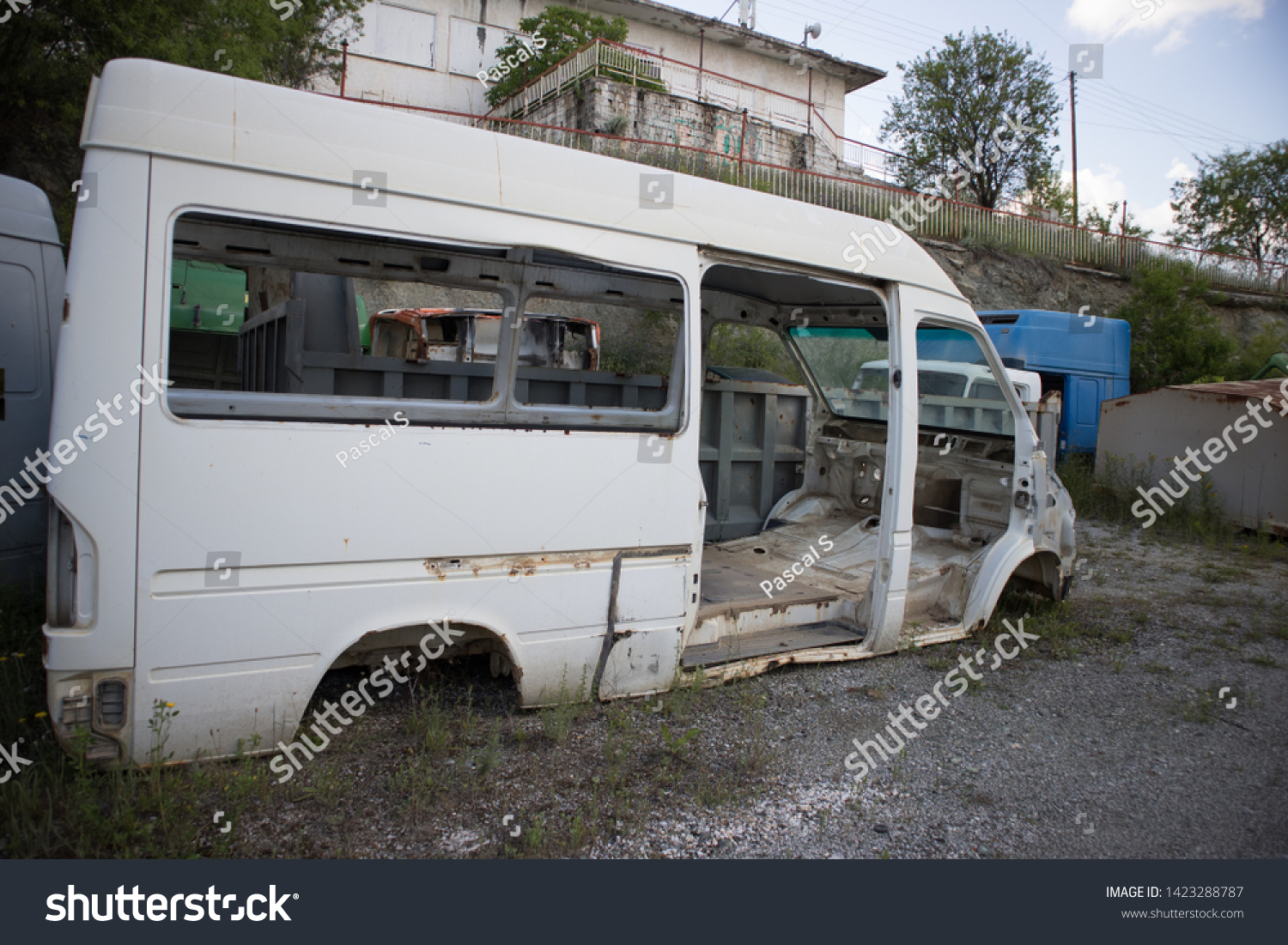 Abandoned Van Without Doors Windows Car Stock Photo Edit Now