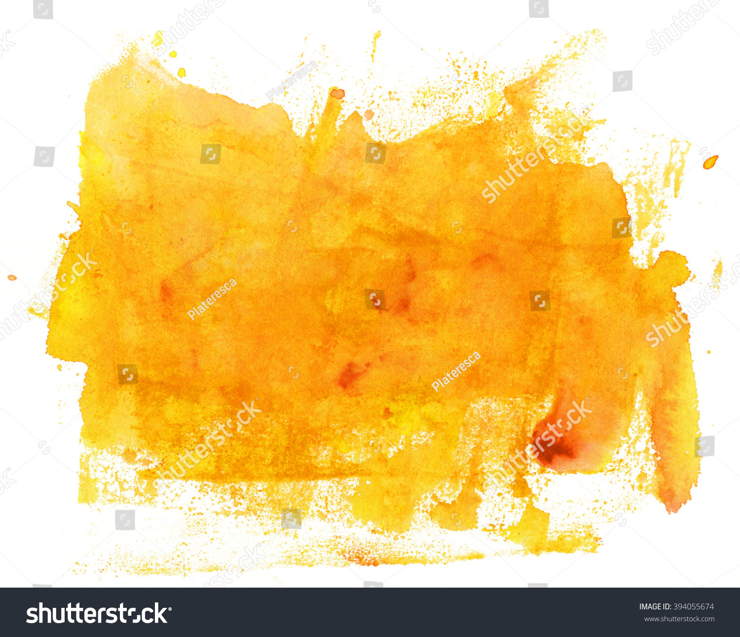 Abstract Artistic Bright Yellow Watercolor Background Stock ...