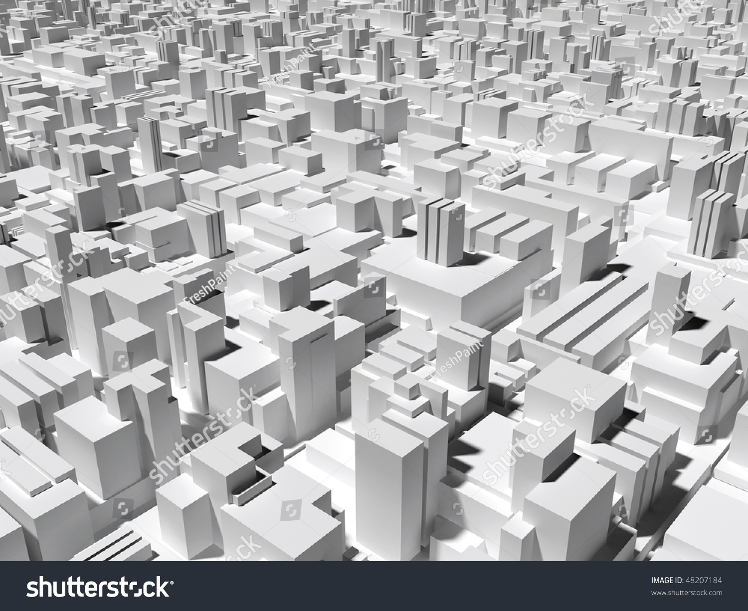 An Abstract 3d City Background With Geometrical Figures Stock Photo ...