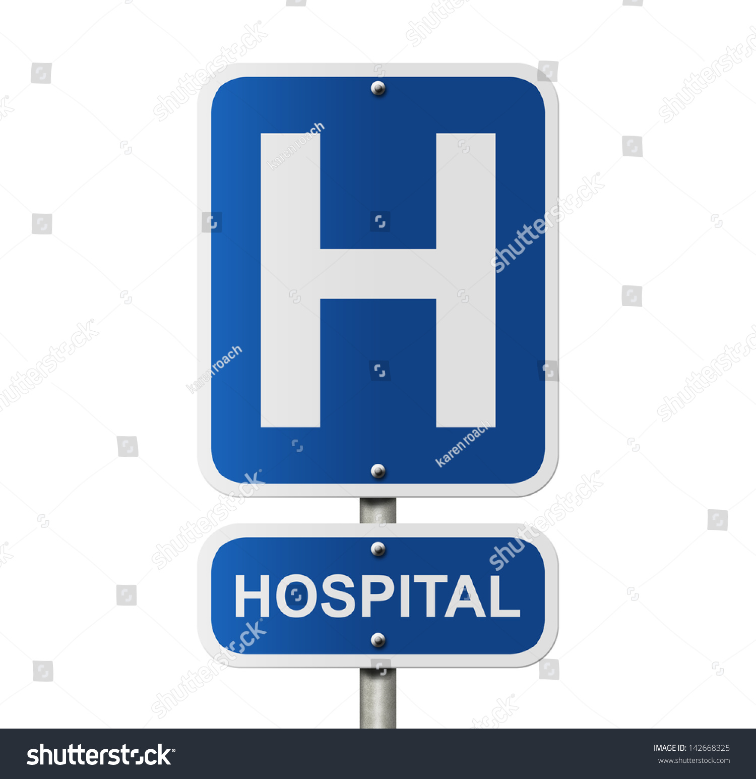 American Road Sign Isolated On White Stock Illustration 142668325 ...