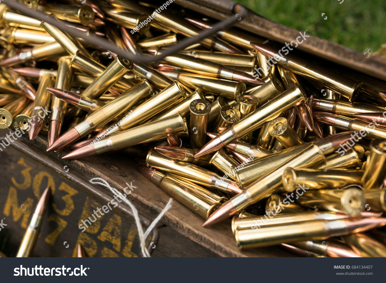 Ammunition Casing Holding Spitfire Machine Gun Stock Photo 684134407