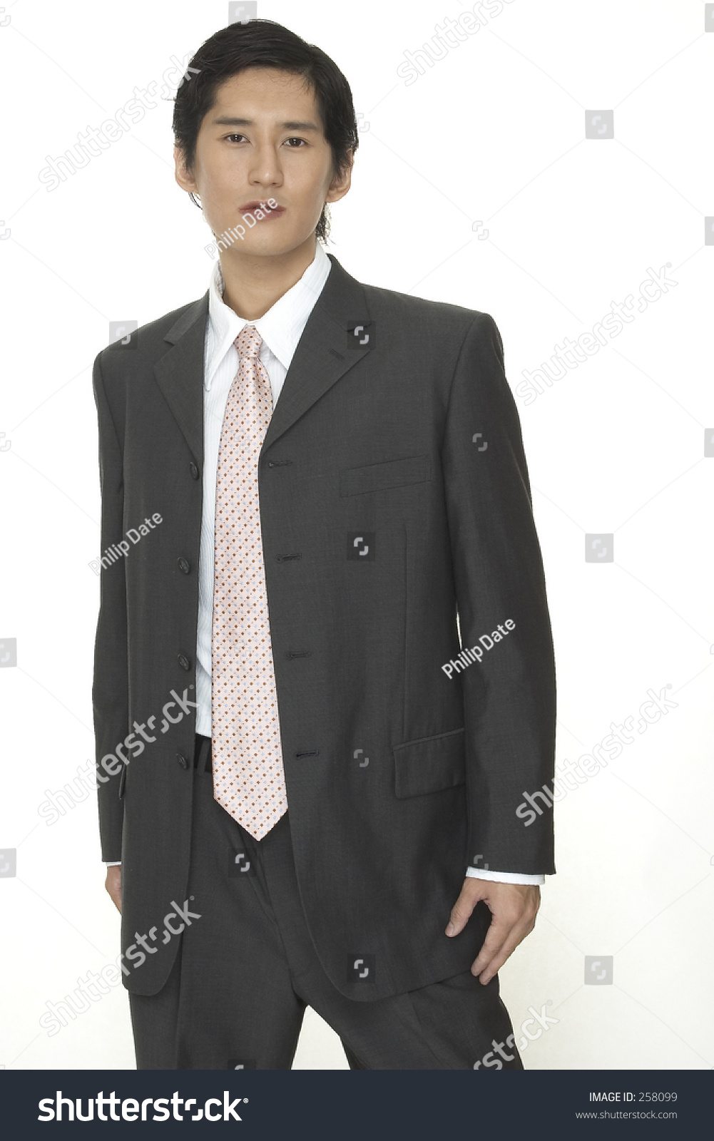 smart grey suit