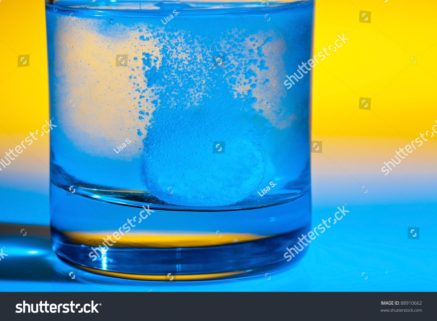  Teal Classic  Template Design Featuring an Effervescent Tablet Dissolves