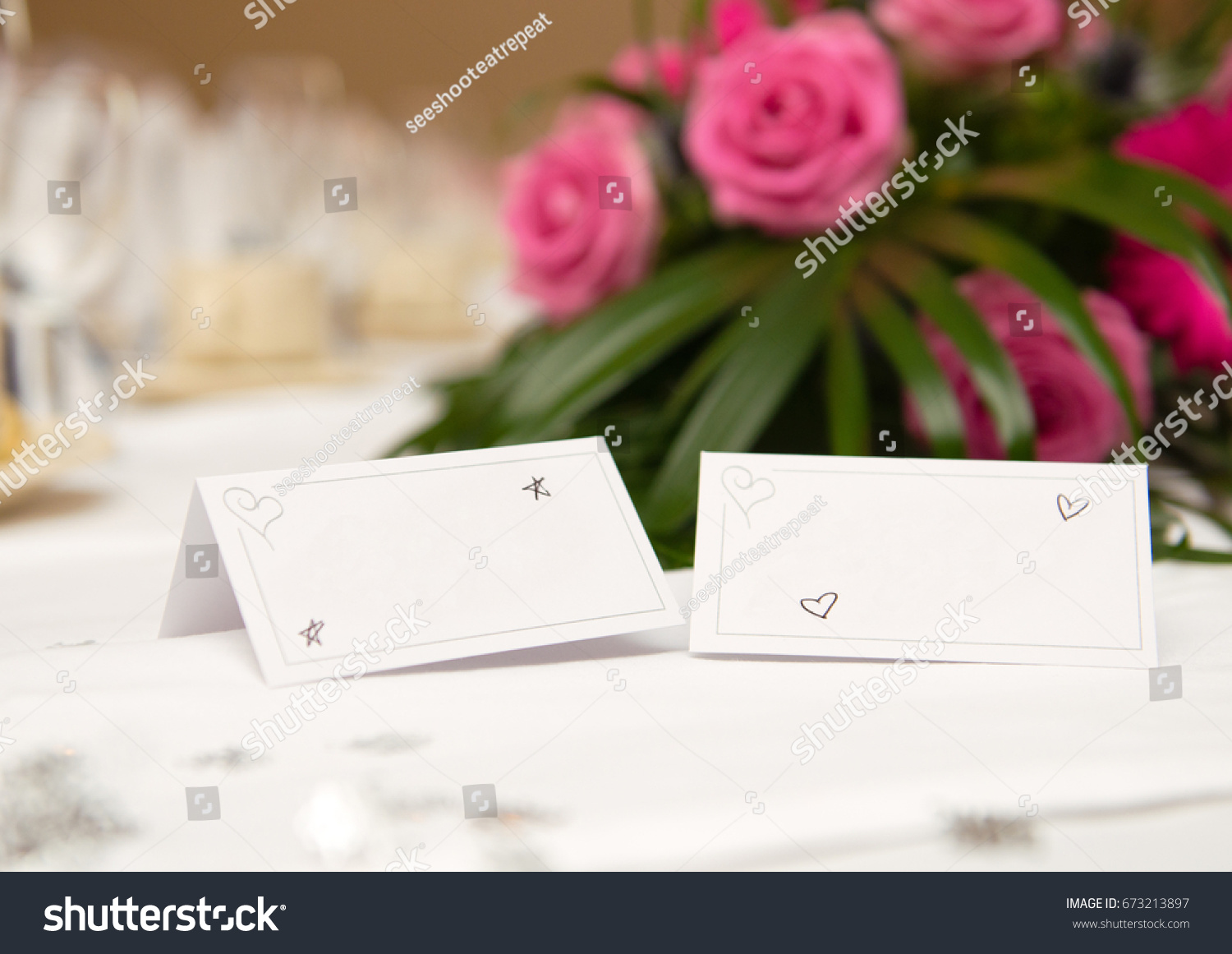 blank wedding place name cards