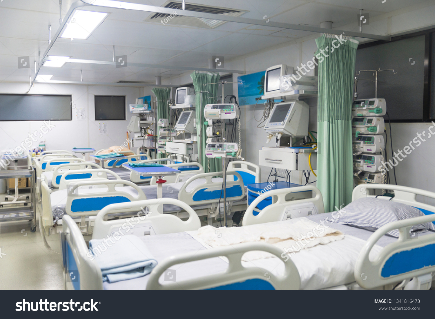 Empty Hospital Ward Called Hcu Icu Stock Photo (Edit Now) 1341816473