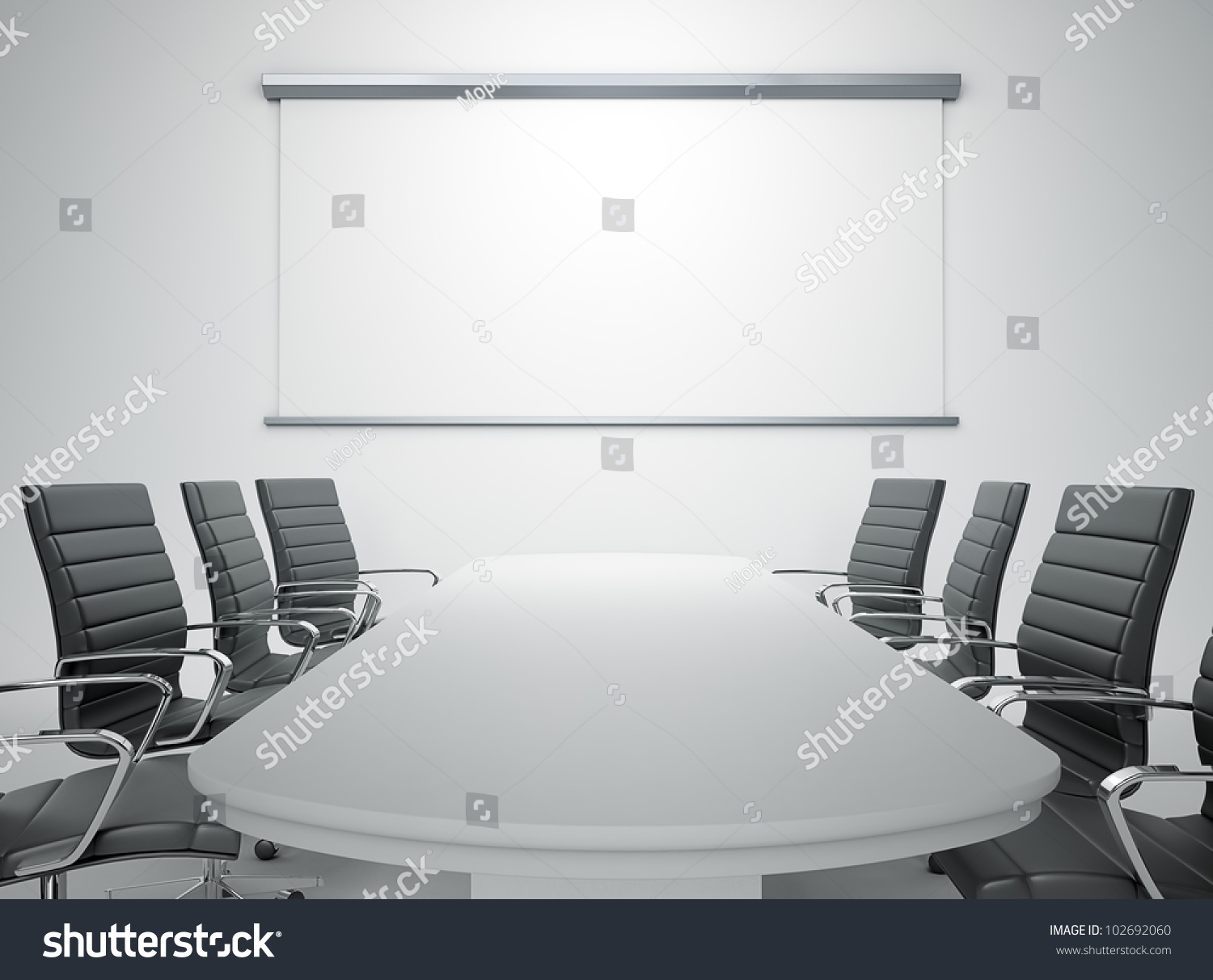 空の会議室と会議テーブル のイラスト素材