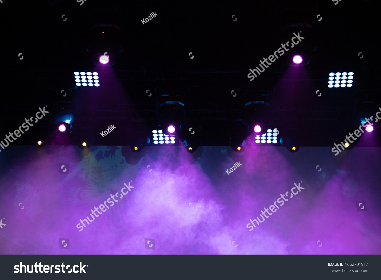 Empty Stage Theater Lit By Spotlights Stock Photo 1662701917 | Shutterstock