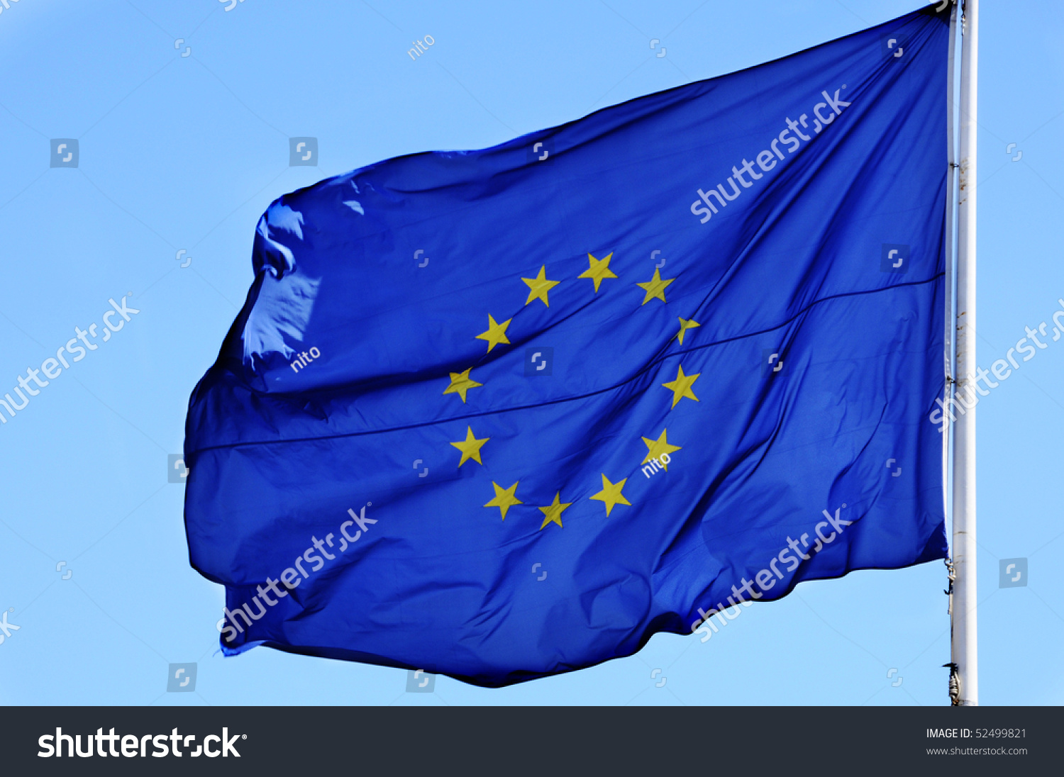 PowerPoint Template: european union flag waving (mjluupji)