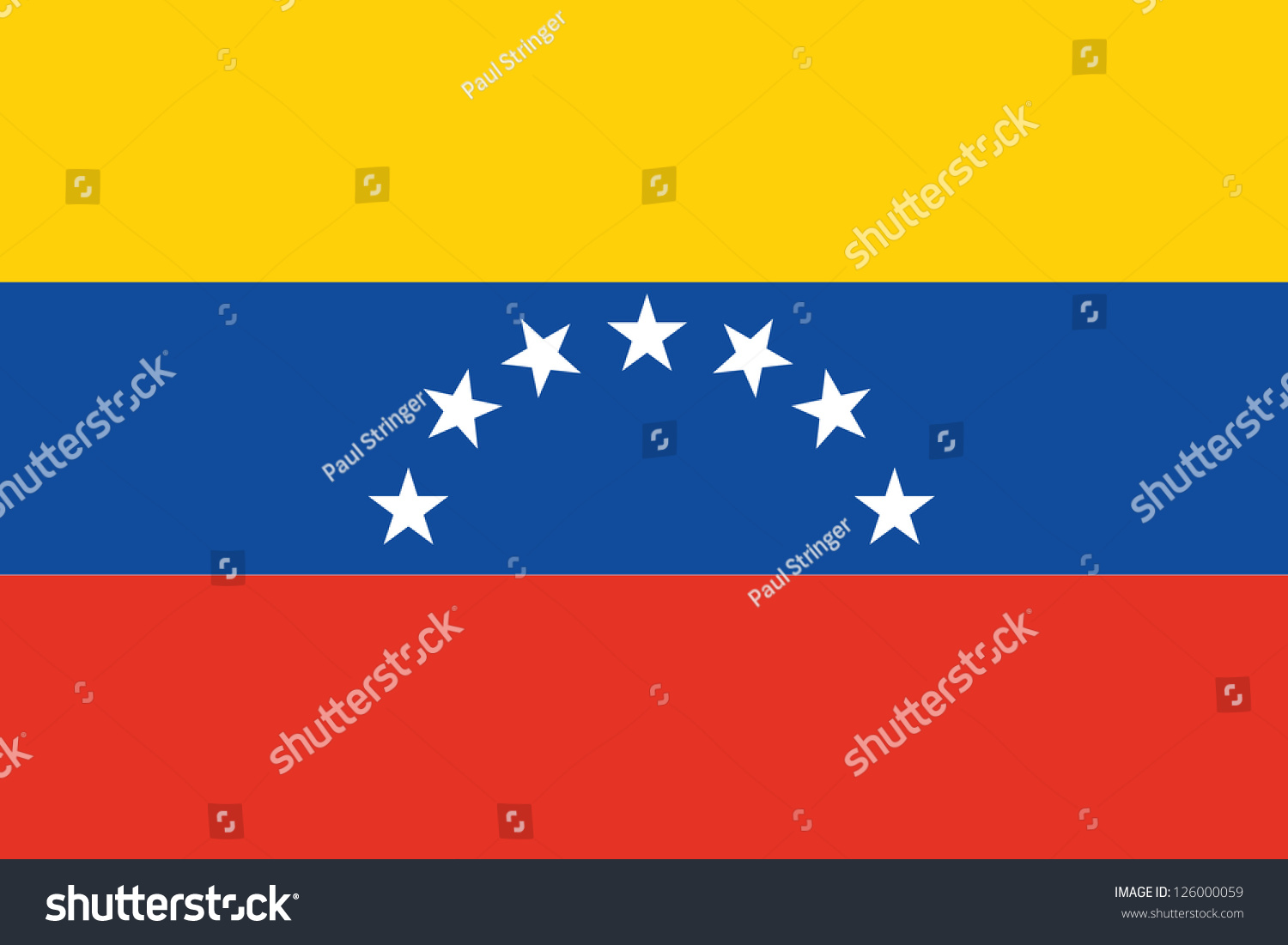 An Illustrated Drawing Of The Flag Of Venezuela Stock Photo 126000059 ...