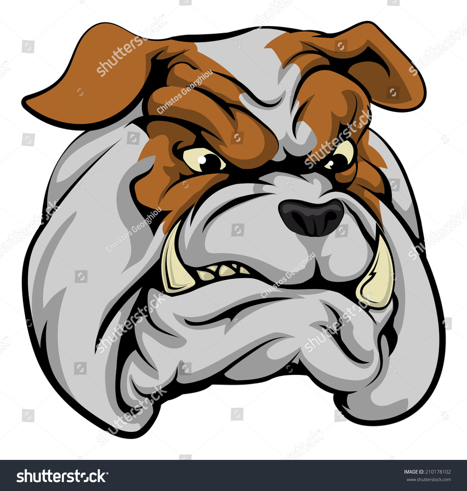 Illustration Fierce Bulldog Animal Character Sports Stock Illustration ...