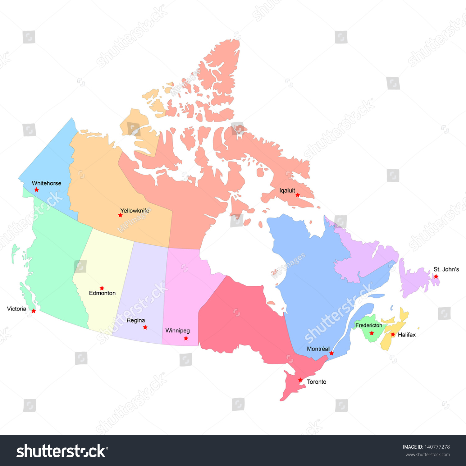 Illustration Map Canada Stock Illustration 140777278 - Shutterstock