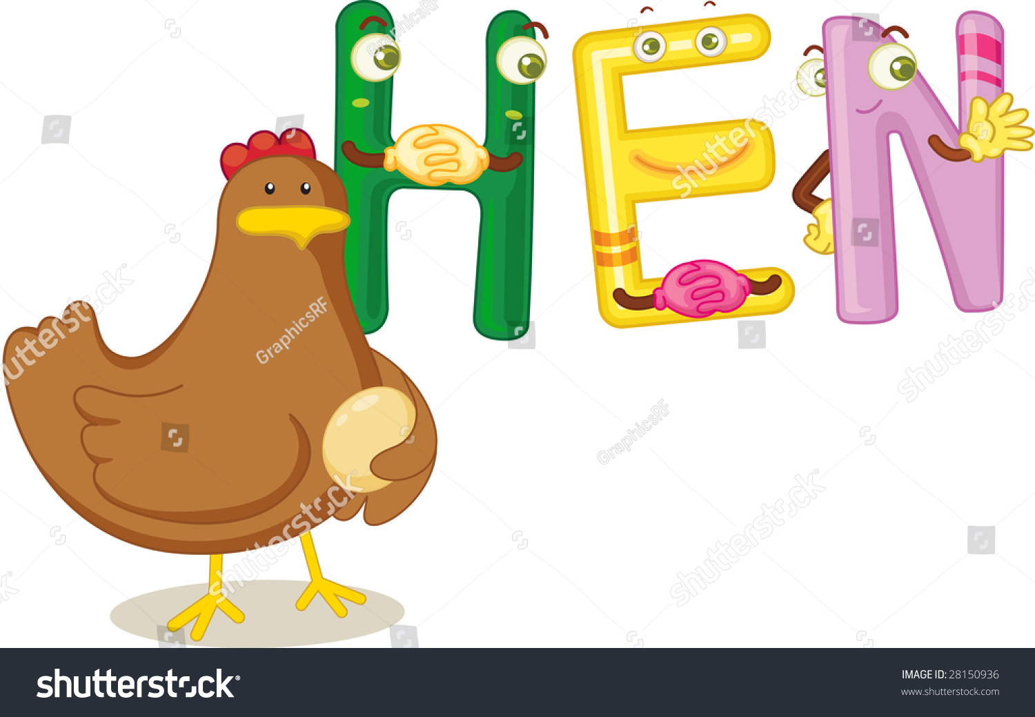 illustration-word-hen-hen-stock-illustration-28150936-shutterstock